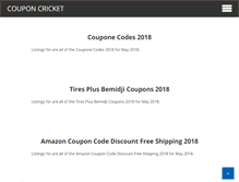 Tablet Screenshot of couponcricket.com